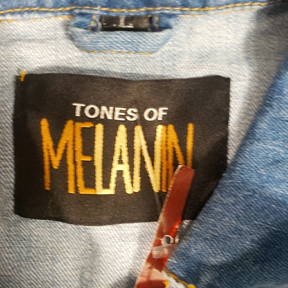 NWT Men's Tones Of Melannin HBCU's Do It Better Graphic Denim Jacket - Picture 2 of 5